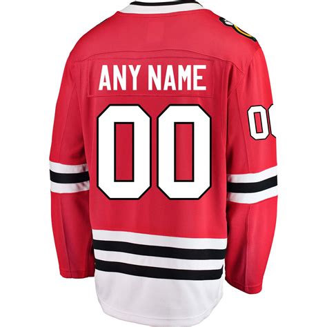 Chicago Blackhawks Custom Name and Number Fanatics Home Red Breakaway ...