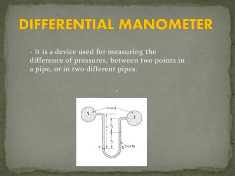 DIFFERENTIAL MANOMETER