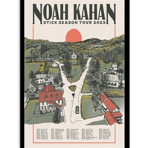 Noah Kahan 2023 Stick Season Tour Poster | Tour posters, Seasons ...