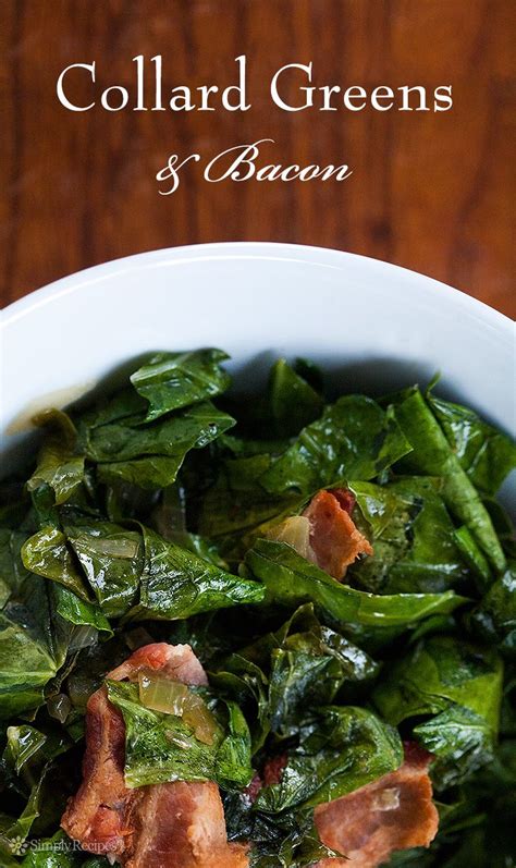 Collard Greens with Bacon ~ Collard greens cooked until wilted with ...