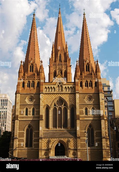 St Paul Cathedral Melbourne : Melbourne. St. Paul's Cathedral after the construction of ...