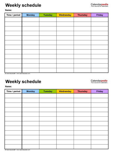 Study Schedule Template Free Download - Nisma.Info