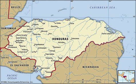 Map of Honduras and geographical facts, Where Honduras is on the world map - World atlas