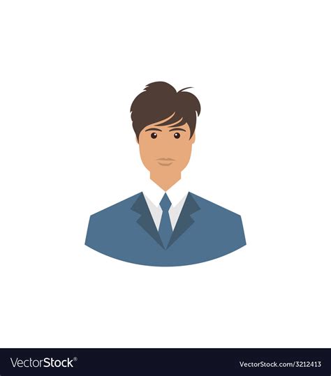 Front face portrait avatar office employee Vector Image