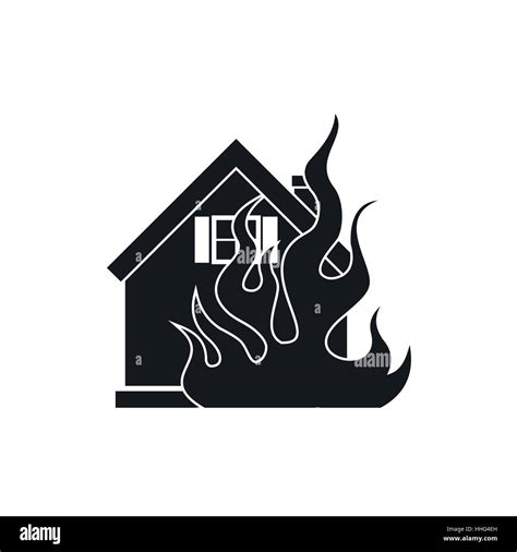 House on fire icon, simple style Stock Vector Image & Art - Alamy