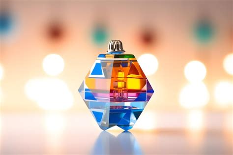 Premium AI Image | colorful Hanukkah dreidel with copy space background