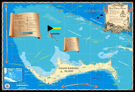 Grand Bahama Map - Island Map Store