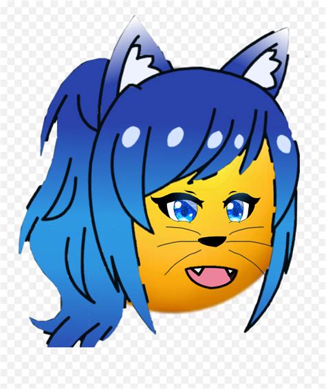 Blue Wolf Emoji - Cartoon,Blue Head Emoji - free transparent emoji - emojipng.com
