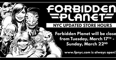 Forbidden Planet NYC Closes For a Week - But JHU and Midtown Comics Stay Open