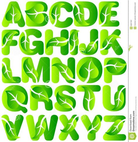 Botanical Leaves Alphabet/eps | Lettering alphabet fonts, Lettering alphabet, Fonts alphabet