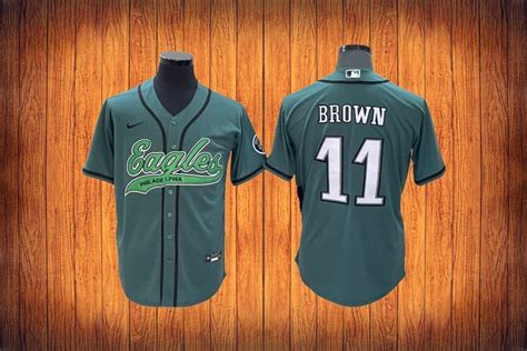 Eagles A.J. Brown Baseball Styled Jersey – US Sports Nation