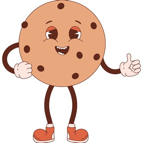 chocolate chip cookie character 21360218 PNG