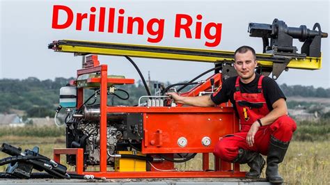 Portable hydraulic water well drilling rig - YouTube