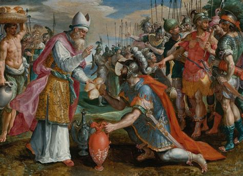 Abraham And Melchizedek by Maerten De Vos - Artvee