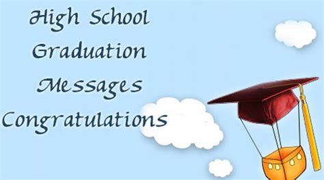 High School Graduation Messages Congratulations