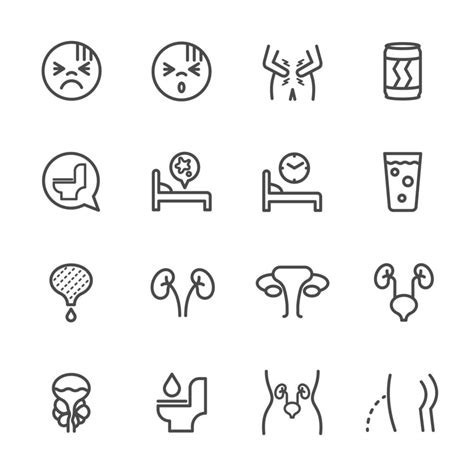 Urinary system diseases icon set 1263569 Vector Art at Vecteezy