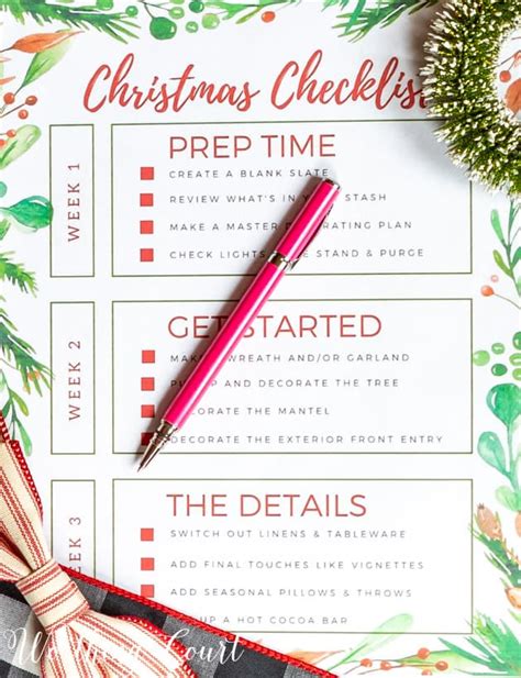 Christmas Checklist Timeline For Decorating Your Home