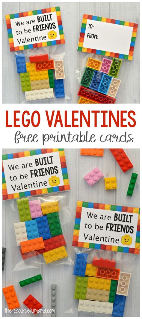 Lego Valentine Cards - The Resourceful Mama