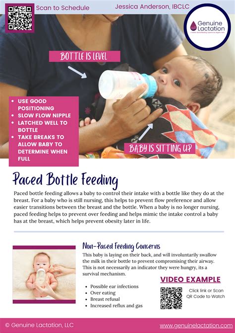 Paced Bottle Feeding Handout — Genuine Lactation