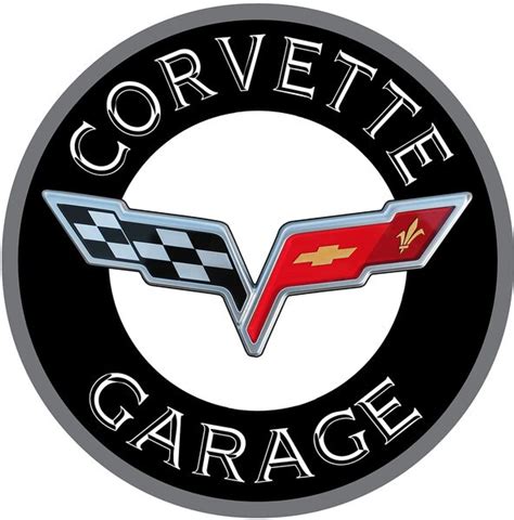 Corvette Garage 18 Inch Metal Advertising Sign Powder Coated