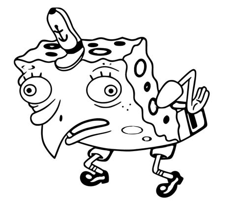 Mocking SpongeBob Meme coloring page - Download, Print or Color Online ...