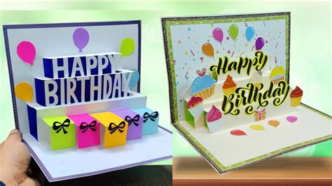 Easy Birthday Card for Loved ones | DIY - 3D Birthday Card | Pop-Up ...