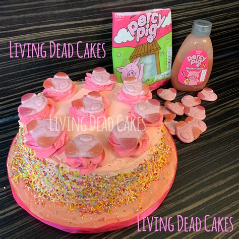 M&S Percy Pig cake! We made it gluten free! – Living Dead Cakes