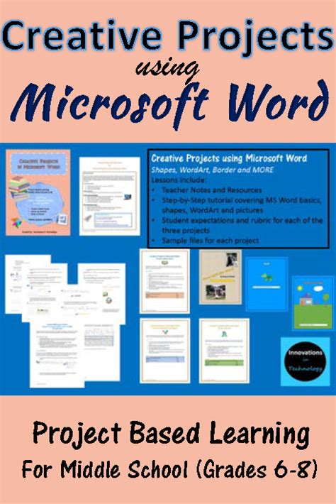 Creative Projects using Microsoft Word: Shapes, WordArt, Borders & MORE | Microsoft word lessons ...