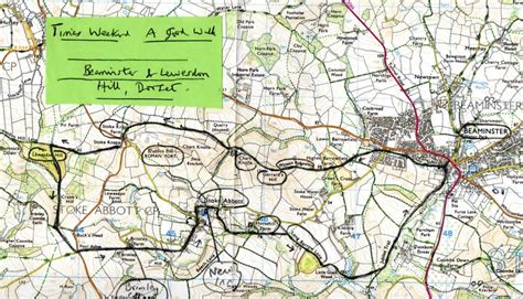 Beaminster Dorset Map