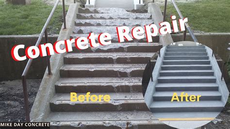 So Much Concrete To Repair! Before And After Pics - YouTube