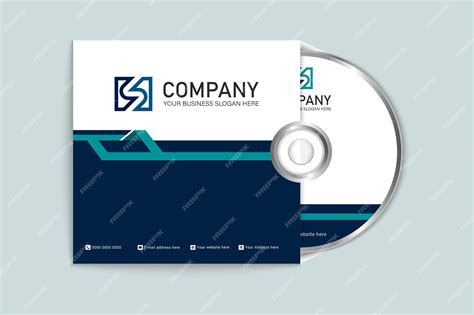 Premium Vector | Business style cd cover and label template of your ...