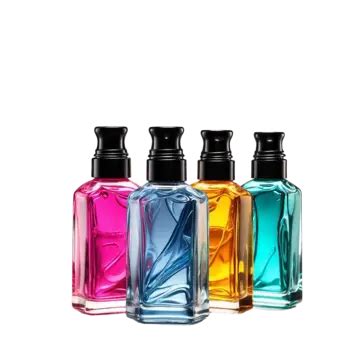 Colorful Perfume Bottles Isolated On White Background Clipping Path Included, Colorful Perfume ...