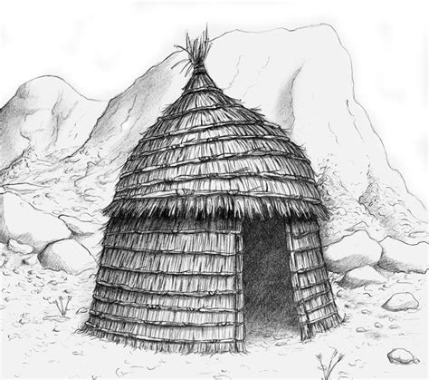 Hut Drawing at PaintingValley.com | Explore collection of Hut Drawing