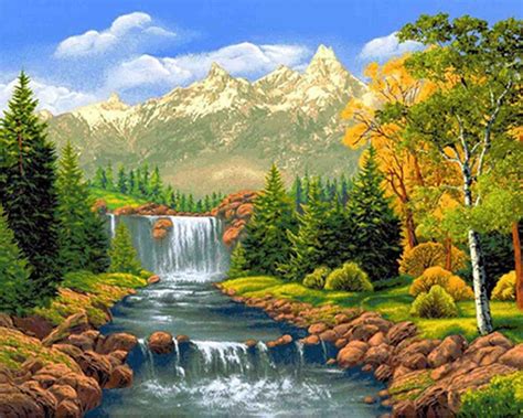 Landscape Waterfall Diamond Painting Kit - DIY – Diamond Painting Kits