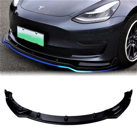 DOLKSN 2023 New Tesla Model 3 Front Bumper Lip Front Spoiler Wing for ...