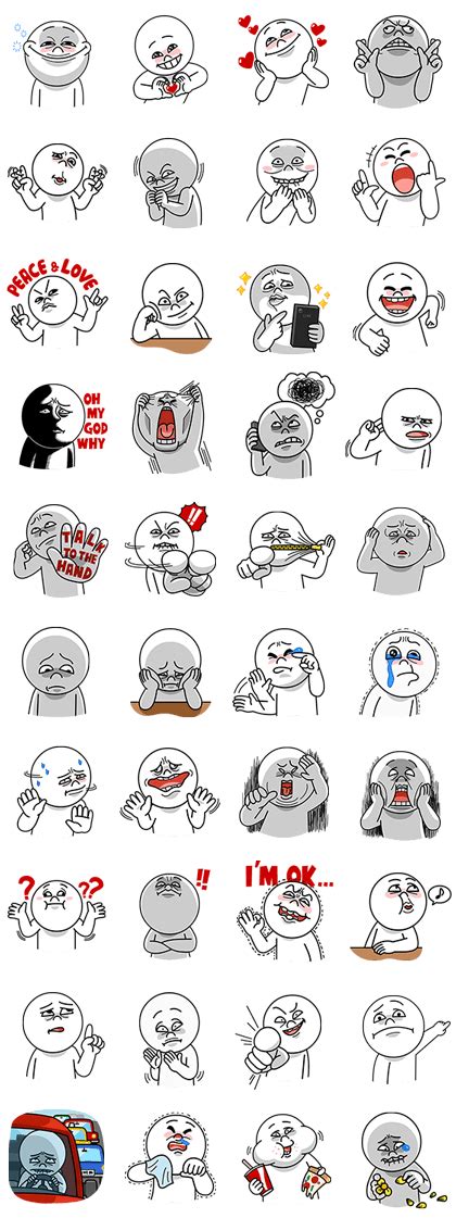 Moon: Funny Faces LINE WhatsApp Sticker GIF PNG