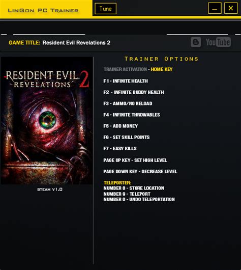 Resident Evil: Revelations 2 Trainer ~ All Cheats Game