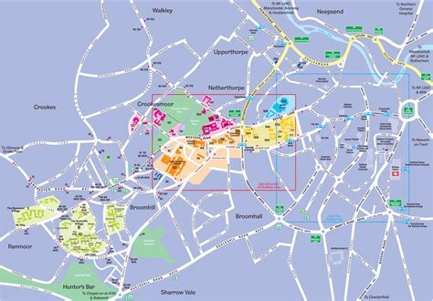 Maps of Sheffield, England - Free Printable Maps