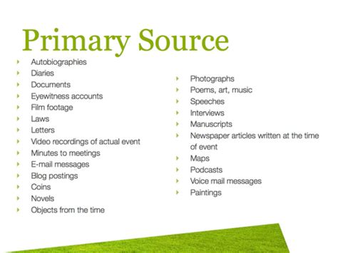 Types of Sources - Reading Rainbow!