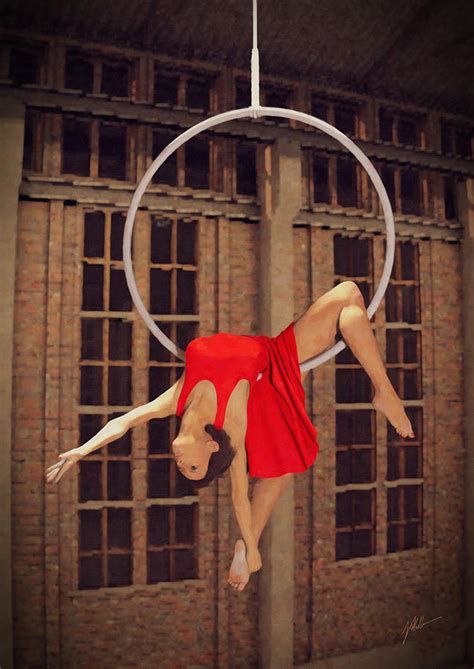 Beautiful red trapeze artist Digital Art by Joaquin Abella - Fine Art America