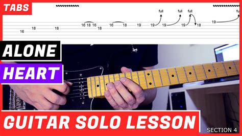 Heart - Alone | GUITAR SOLO LESSON | GUITAR TAB | TUTORIAL #27 Acordes ...