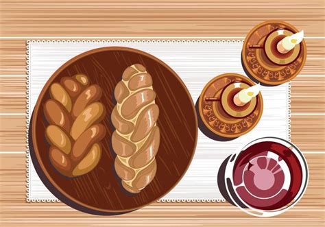 Challah Bread Vector 165175 Vector Art at Vecteezy