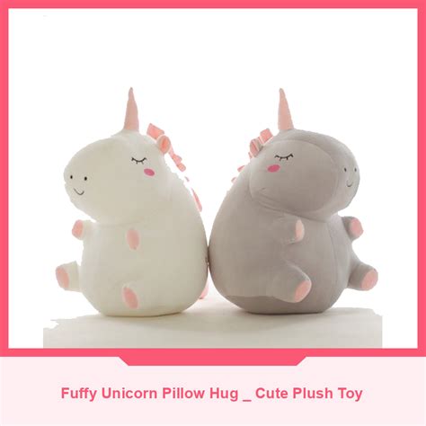 White Fluffy Unicorn Plush Toy Size L - CPD Singapore Education Services Pte Ltd