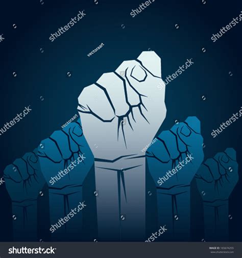 Fist Hand Show Unity Concept Background Vector - 165674255 : Shutterstock