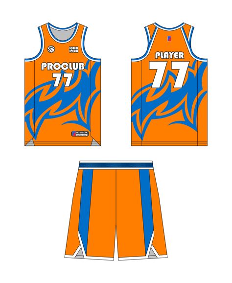 Jersey basketball template design. Basketball uniform mockup design ...