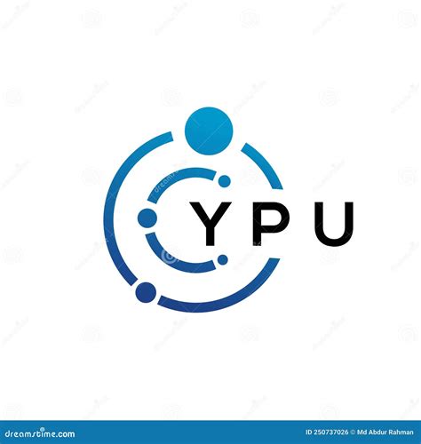 YPU Letter Technology Logo Design on White Background. YPU Creative ...