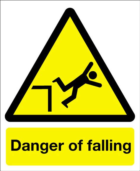 Danger of falling sign - Signs 2 Safety