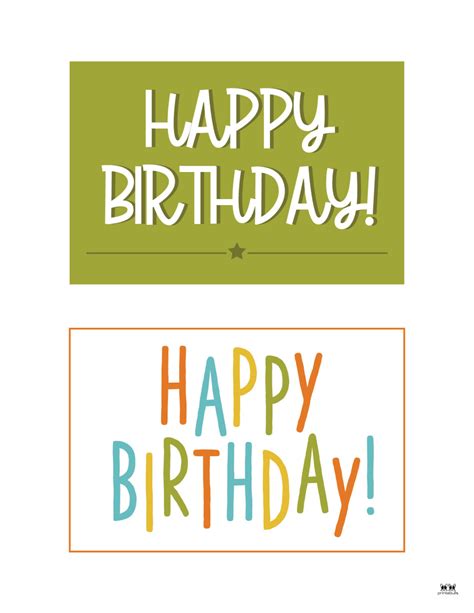 Printable Birthday Cards - 110 FREE Birthday Cards | Printabulls