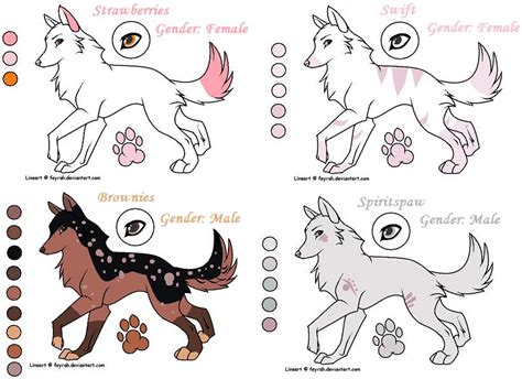 Some More Wolf OCs I Adopted by Kittypaws89 on DeviantArt