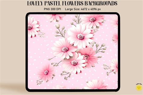 Lovely Pink Pastel Flowers Backgrounds Graphic by Lazy Sun · Creative ...